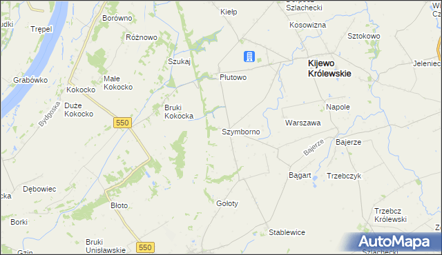 mapa Szymborno, Szymborno na mapie Targeo