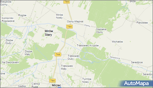 mapa Trębowiec-Krupów, Trębowiec-Krupów na mapie Targeo