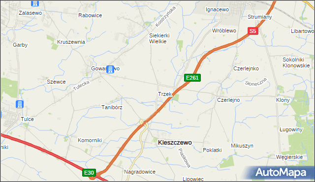 mapa Trzek, Trzek na mapie Targeo