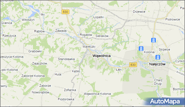 mapa Wąwolnica powiat puławski, Wąwolnica powiat puławski na mapie Targeo
