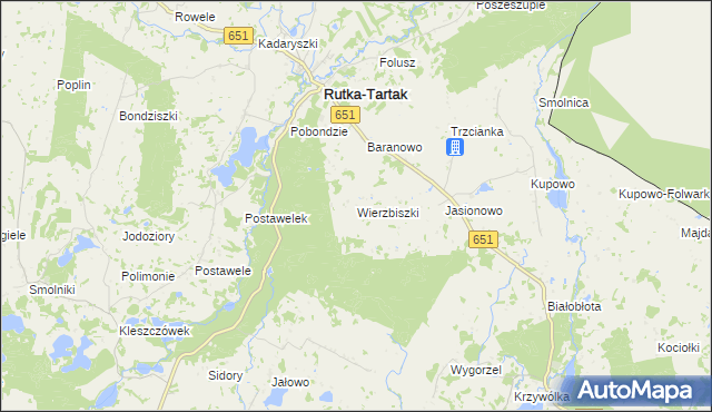 mapa Wierzbiszki, Wierzbiszki na mapie Targeo