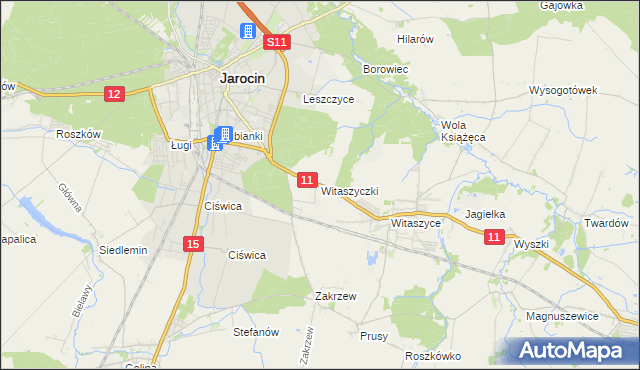 mapa Witaszyczki, Witaszyczki na mapie Targeo