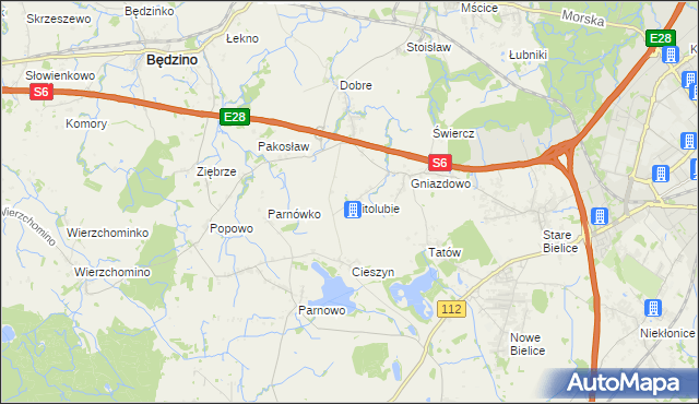 mapa Witolubie, Witolubie na mapie Targeo