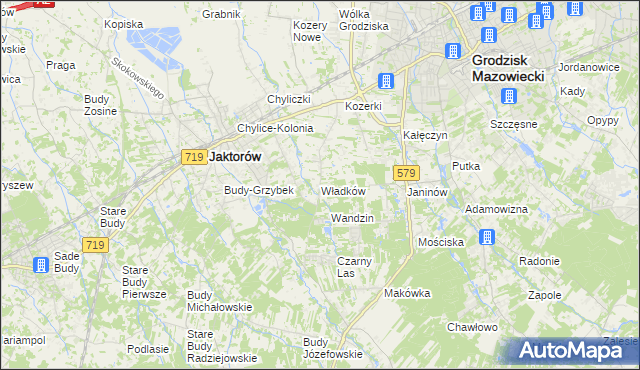 mapa Władków, Władków na mapie Targeo
