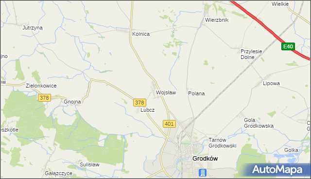 mapa Wojsław, Wojsław na mapie Targeo