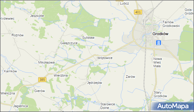 mapa Wójtowice gmina Grodków, Wójtowice gmina Grodków na mapie Targeo