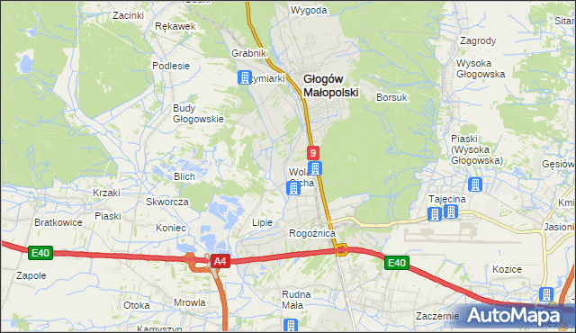 mapa Wola Cicha, Wola Cicha na mapie Targeo