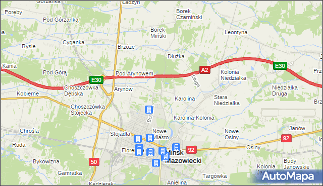 mapa Wólka Mińska, Wólka Mińska na mapie Targeo