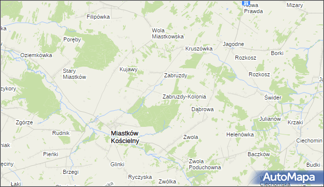 mapa Zabruzdy-Kolonia, Zabruzdy-Kolonia na mapie Targeo