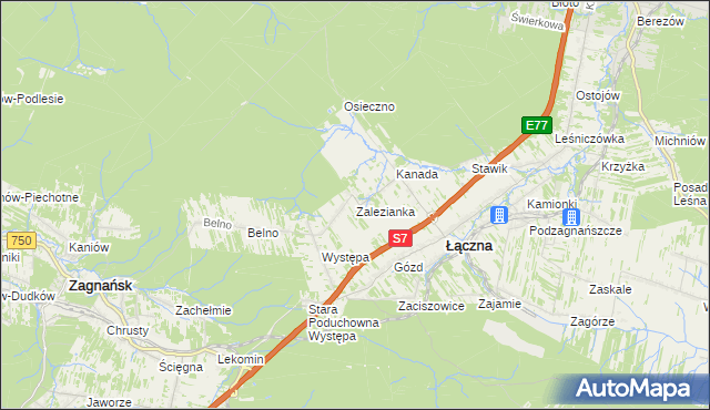 mapa Zalezianka, Zalezianka na mapie Targeo