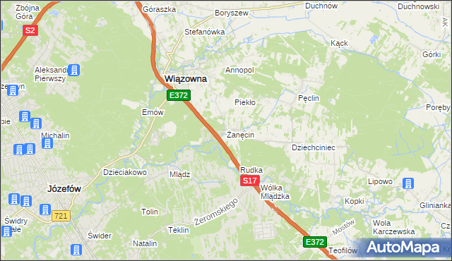 mapa Żanęcin, Żanęcin na mapie Targeo