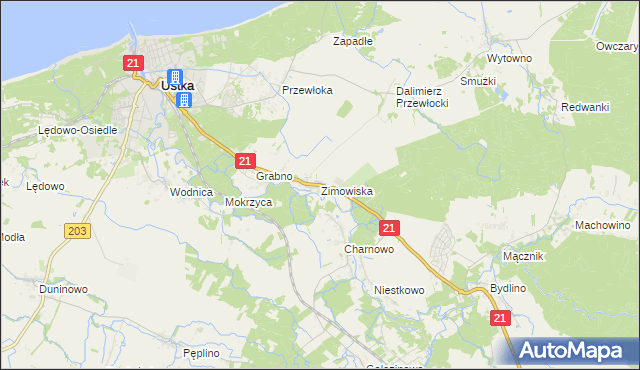 mapa Zimowiska, Zimowiska na mapie Targeo