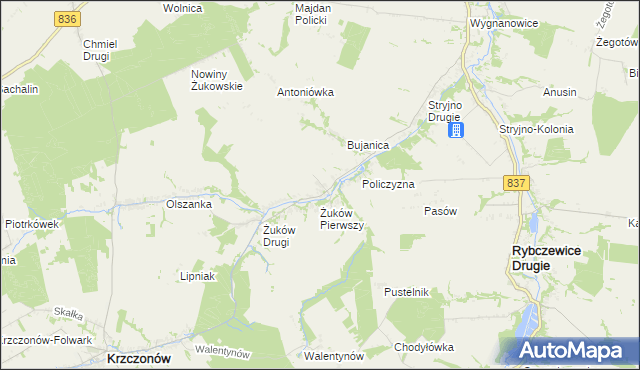 mapa Żuków-Kolonia, Żuków-Kolonia na mapie Targeo