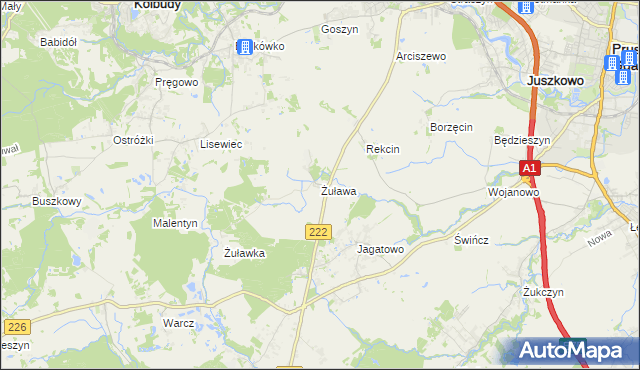 mapa Żuława, Żuława na mapie Targeo