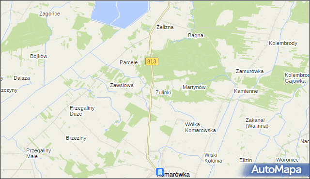 mapa Żulinki, Żulinki na mapie Targeo