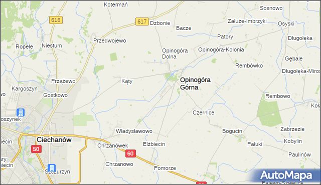 mapa Zygmuntowo gmina Opinogóra Górna, Zygmuntowo gmina Opinogóra Górna na mapie Targeo