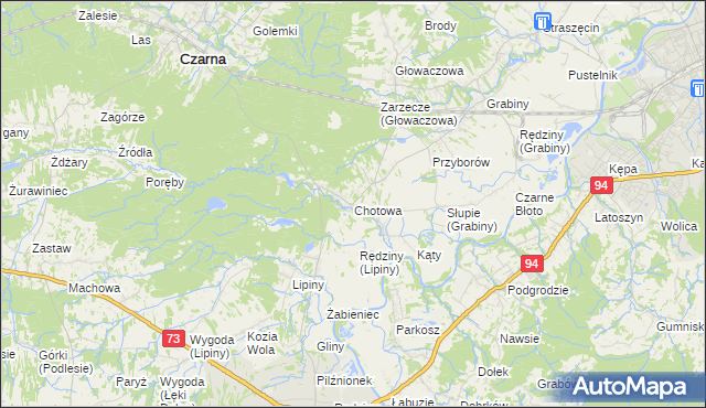 mapa Chotowa, Chotowa na mapie Targeo