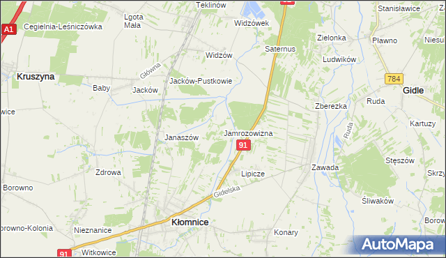 mapa Jamrozowizna, Jamrozowizna na mapie Targeo