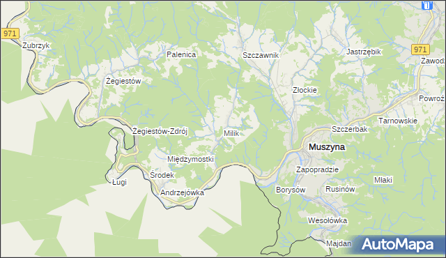 mapa Milik, Milik na mapie Targeo
