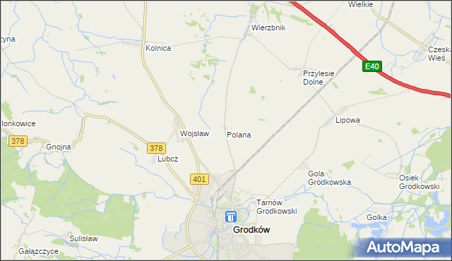 mapa Polana gmina Grodków, Polana gmina Grodków na mapie Targeo