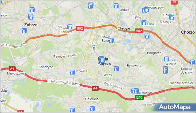 mapa Rudy Śląskiej, Ruda Śląska na mapie Targeo