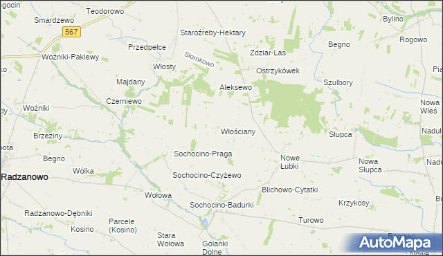 mapa Stare Łubki, Stare Łubki na mapie Targeo