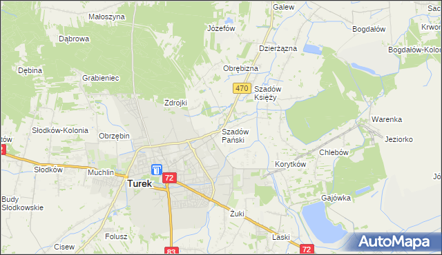 mapa Szadów Pański, Szadów Pański na mapie Targeo