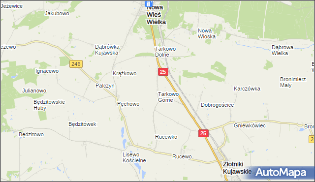 mapa Tarkowo Górne, Tarkowo Górne na mapie Targeo