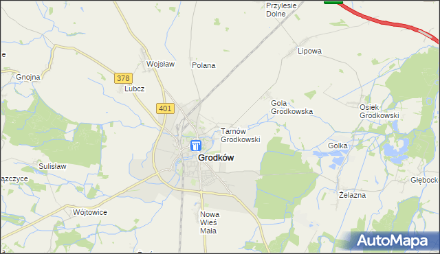 mapa Tarnów Grodkowski, Tarnów Grodkowski na mapie Targeo