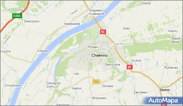 mapa Chełmno, Chełmno na mapie Targeo