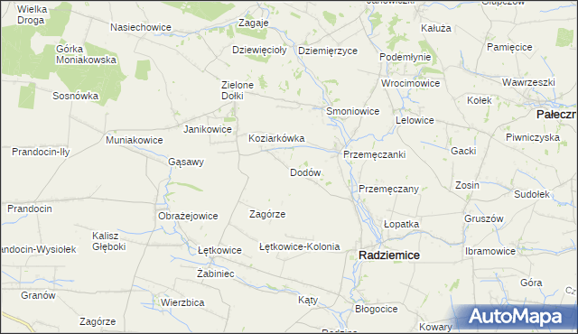 mapa Dodów, Dodów na mapie Targeo