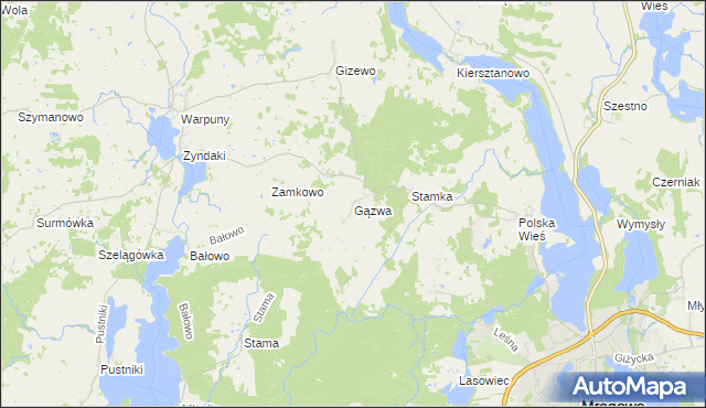 mapa Gązwa, Gązwa na mapie Targeo