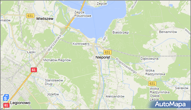 mapa Nieporęt, Nieporęt na mapie Targeo