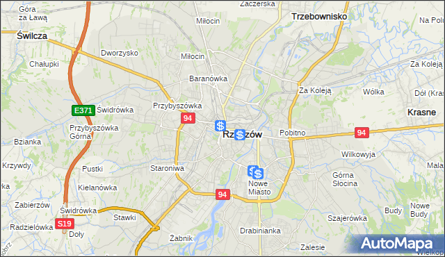 mapa Rzeszów, Rzeszów na mapie Targeo