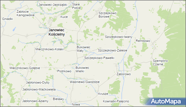 mapa Szczepkowo-Kukiełki, Szczepkowo-Kukiełki na mapie Targeo