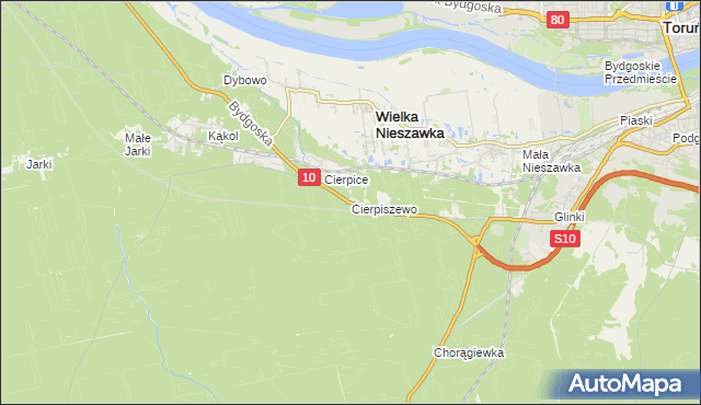 mapa Cierpiszewo, Cierpiszewo na mapie Targeo