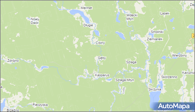 mapa Gęby, Gęby na mapie Targeo