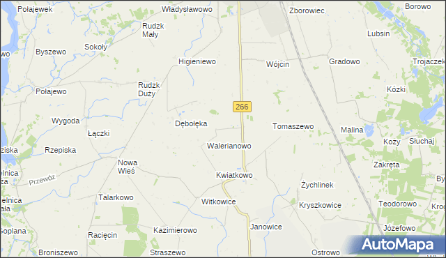 mapa Paradowo, Paradowo na mapie Targeo