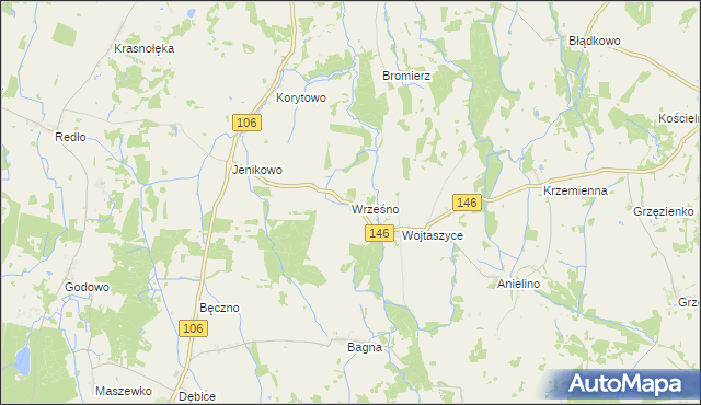 mapa Wrześno, Wrześno na mapie Targeo