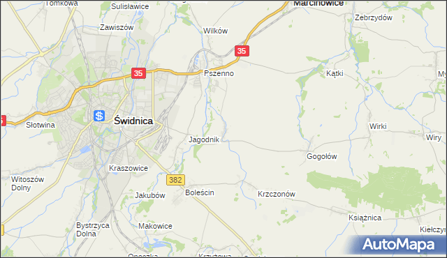 mapa Miłochów, Miłochów na mapie Targeo