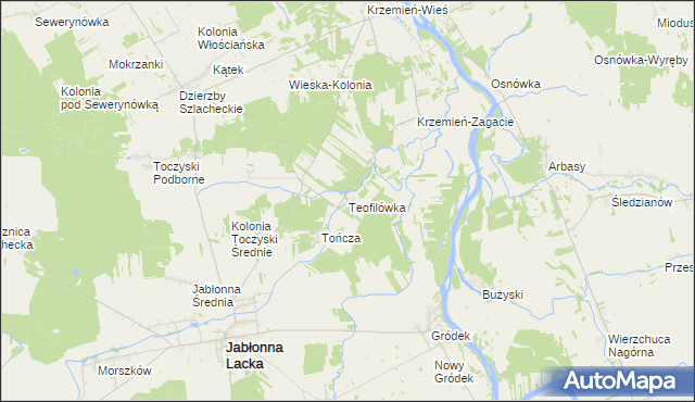 mapa Teofilówka, Teofilówka na mapie Targeo