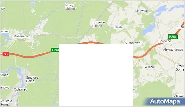 mapa Żołędowo gmina Osielsko, Żołędowo gmina Osielsko na mapie Targeo