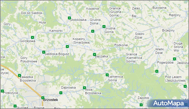 mapa Bączałka, Bączałka na mapie Targeo