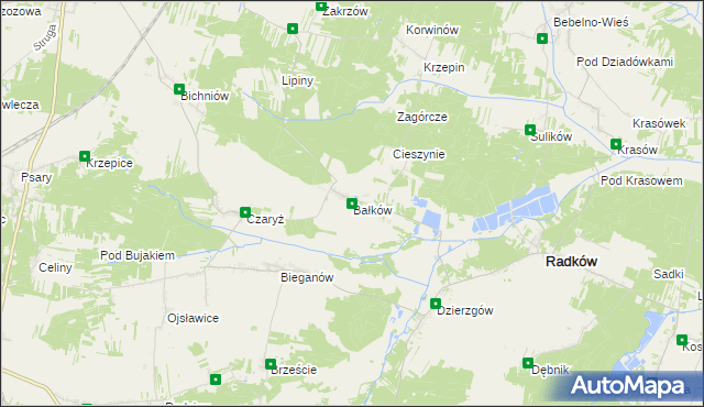 mapa Bałków, Bałków na mapie Targeo