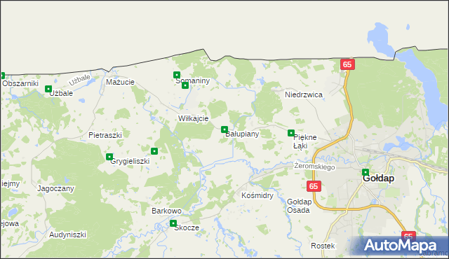 mapa Bałupiany, Bałupiany na mapie Targeo