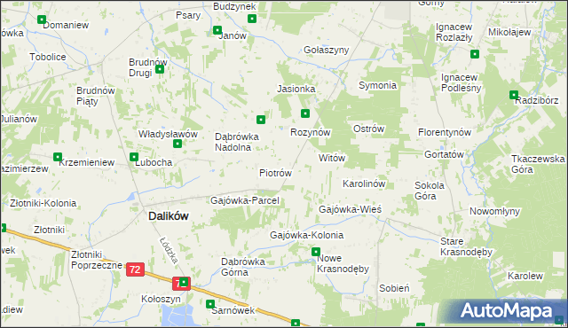 mapa Bardzynin, Bardzynin na mapie Targeo