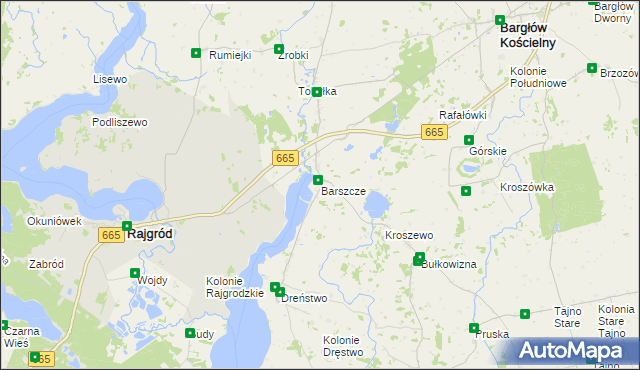 mapa Barszcze, Barszcze na mapie Targeo