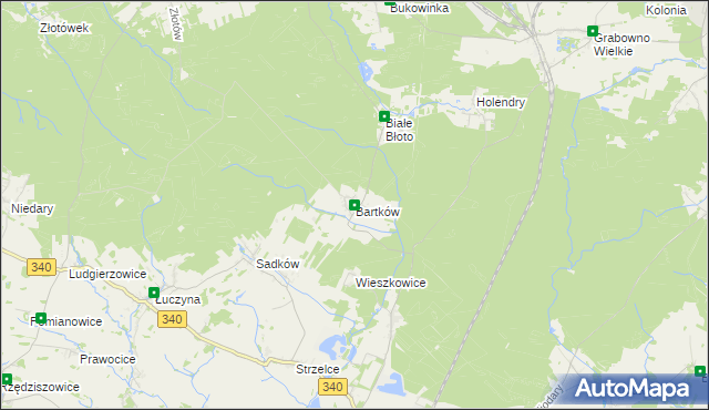 mapa Bartków gmina Dobroszyce, Bartków gmina Dobroszyce na mapie Targeo