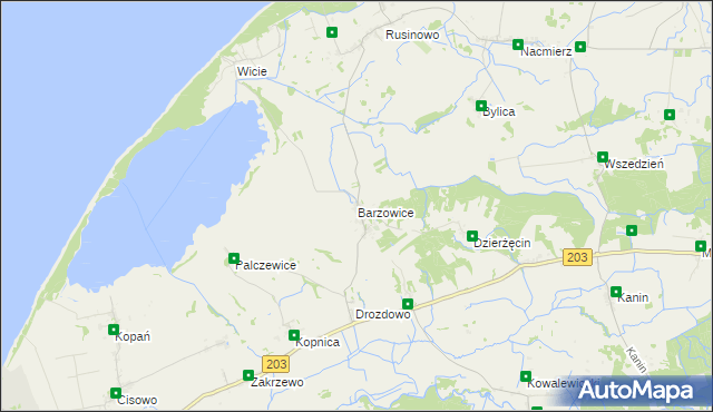 mapa Barzowice, Barzowice na mapie Targeo