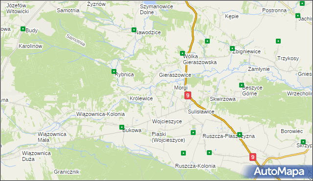 mapa Bazów, Bazów na mapie Targeo